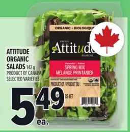 Metro ATTITUDE ORGANIC SALADS offer