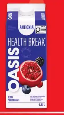 Metro OASIS REFRIGERATED SMOOTHIES OR HEALTH BREAK JUICE offer