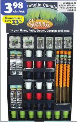 Rossy Sierra Asst. citronella candles offer