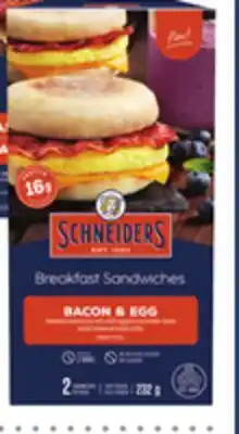 Metro SCHNEIDERS BREAKFAST SANDWICHES OR EGG BITES offer