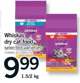 Fortinos WHISKAS DRY CAT FOOD offer