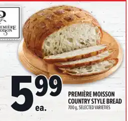 Metro PREMIÈRE MOISSON COUNTRY STYLE BREAD offer