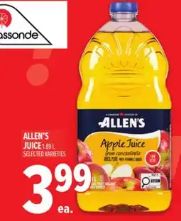 Metro ALLEN'S JUICE offer