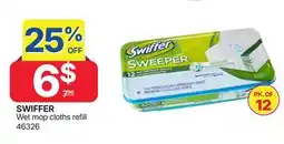 Rossy SWIFFER Wet mop cloths refill offer