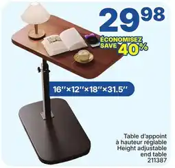 Rossy Height adjustable end table offer