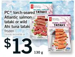 Fortinos PC TORCH-SEARED ATLANTIC SALMON TATAKI OR WILD AHI TUNA TATAKI offer