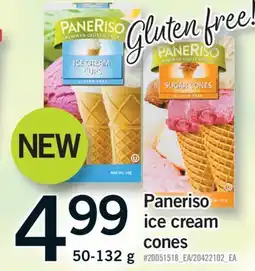 Fortinos PANERISO ICE CREAM CONES offer