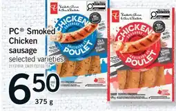 Fortinos PC SMOKED CHICKEN SAUSAGE offer