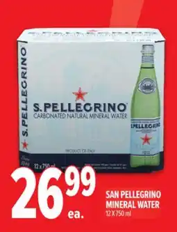Metro SAN PELLEGRINO MINERAL WATER offer