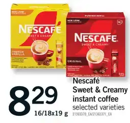 Fortinos NESCAFÉ SWEET & CREAMY INSTANT COFFEE, 16 offer