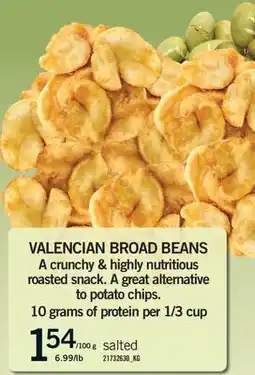 Fortinos SALTED VALENCIAN BROAD BEANS offer