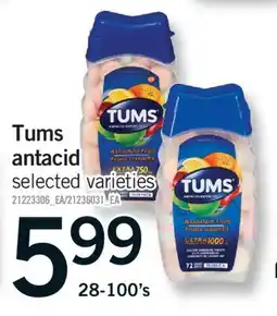 Fortinos TUMS ANTACID, 28-100's offer