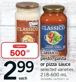 Fortinos CLASSICO PESTO, PASTA OR PIZZA SAUCE offer