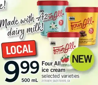 Fortinos FOUR ALL ICE CREAM offer