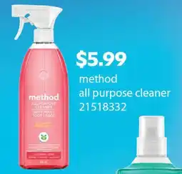 Fortinos METHOD ALL PURPOSE CLEANER offer