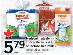 Fortinos NEILSON TRUTASTE MILK, CHOCOLATE MILK, 4 L OR LACTOSE FREE MILK, 2 L offer