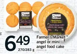 Fortinos FARMER'S MARKET ANGEL OR MINI ANGEL FOOD CAKE, 270/283 G offer