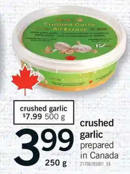 Fortinos CRUSHED GARLIC offer