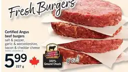 Fortinos CERTIFIED ANGUS BEEF BURGERS offer