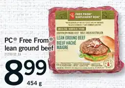 Fortinos PC FREE FROM LEAN GROUND BEEF offer