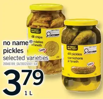 Fortinos NO NAME PICKLES offer