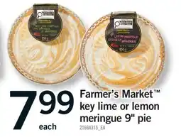 Fortinos FARMER'S MARKET KEY LIME OR LEMON MERINGUE 9 PIE offer