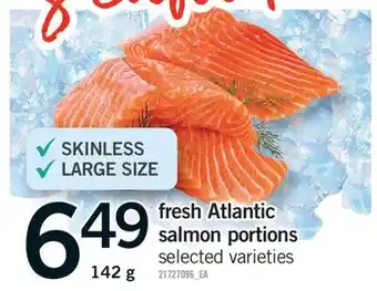 Fortinos FRESH ATLANTIC SALMON PORTIONS offer