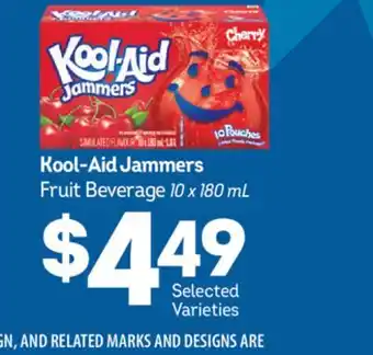 Fortinos KOOL-AID JAMMERS FRUIT BEVERAGE offer