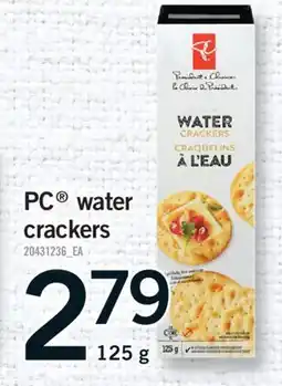 Fortinos PC WATER CRACKERS offer