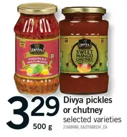 Fortinos DIVYA PICKLES OR CHUTNEY offer