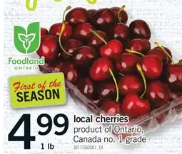 Fortinos LOCAL CHERRIES, 1 lb offer