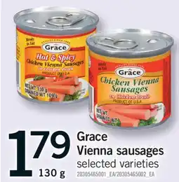 Fortinos GRACE VIENNA SAUSAGES offer
