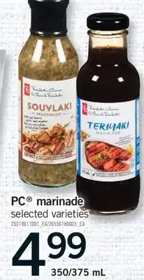 Fortinos PC MARINADE, 350/375 ML offer