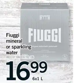 Fortinos FIUGGI MINERAL OR SPARKLING WATER offer