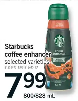 Fortinos STARBUCKS COFFEE ENHANCER, 800/828 ML offer