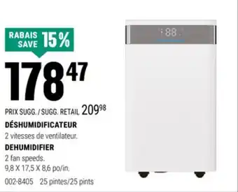 BMR DÉSHUMIDIFICATEUR offer