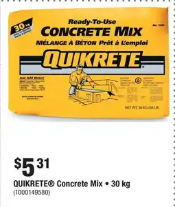 Home Depot QUIKRETE Concrete Mix • offer