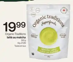 Avril Organic Traditions latté au matcha offer