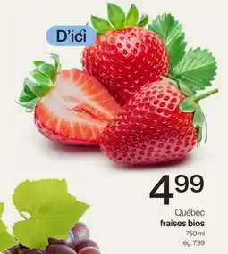 Avril Québec fraises bios offer