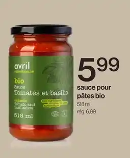Avril sauce pour pâtes bio offer