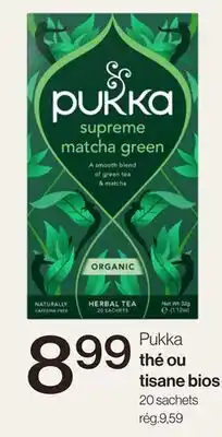 Avril Pukka thé ou tisane bios offer