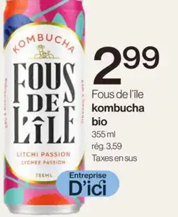 Avril Fous de l'île kombucha bio offer