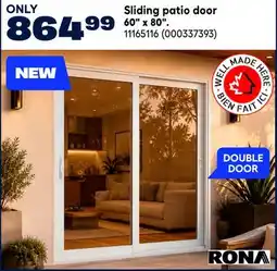 RONA Sliding patio door 60 x 80 offer