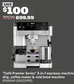 RONA Cafe Premier Series 3-in-1 espresso machine drip, coffee maker & cold brew machine offer