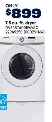 RONA Samsung 7.5 cu. ft. dryer offer