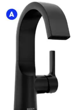 RONA MOEN Avri, matte black finish bathroom faucets offer