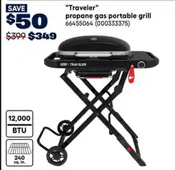 RONA Weber Traveler propane gas portable grill offer