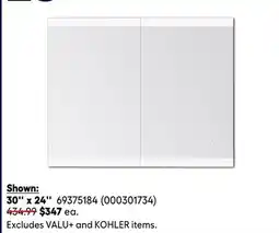 RONA 30'' x 24'' Medicine cabinets offer