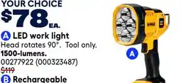 RONA LED work light, 1500-lumens offer