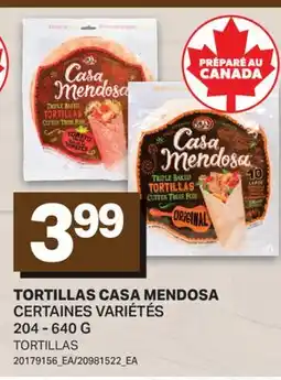 L'Intermarché TORTILLAS CASA MENDOSA, 204 - 640 G | TORTILLAS offer
